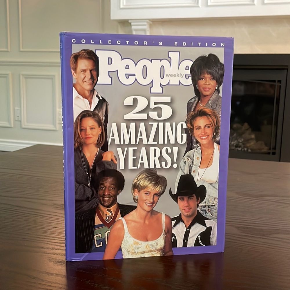 Vintage 1999 People Weekly Books 25 Amazing Years! Coffee Table Book 11” X 8.5”